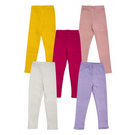 Комплект детские лосины в рубчик 5 шт №3